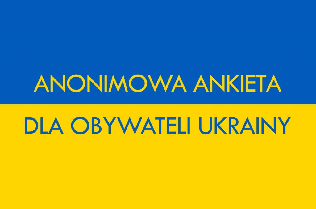 Anonimowa ankieta dla obywateli Ukrainy