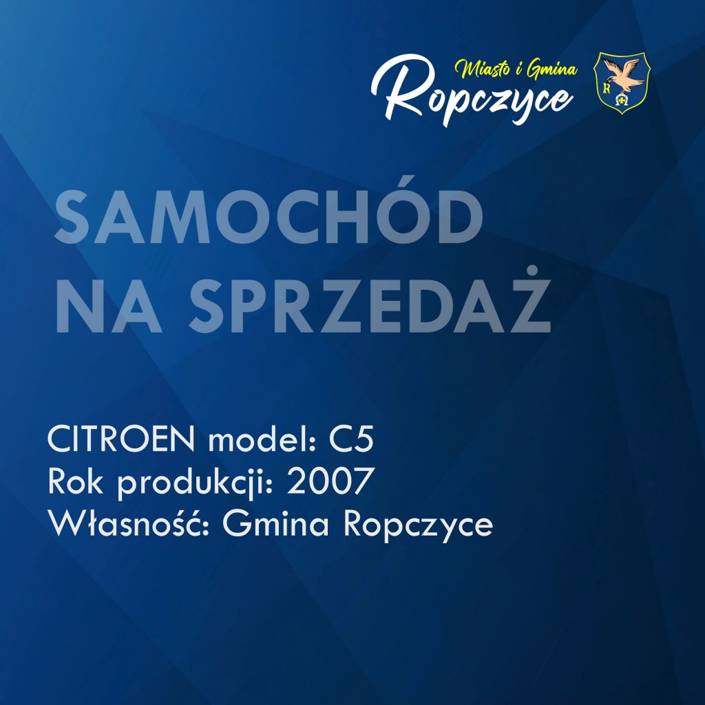 Zapytanie ofertowe – sprzedaż samochodu osobowego marki CITROEN model: C5 1,8 16V.